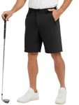 JHMORP Men's Stretch Dry Fit Golf Shorts - Black