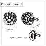 Viking Bear Claw Stainless Steel Cuff Links