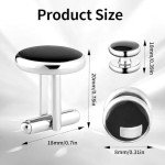 Men's Classic Black & Silver Cufflink Set