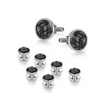 Men's Classic Tuxedo Shirt Cufflink Set