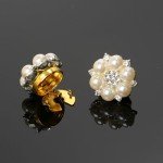 Stylish Faux Pearl Rhinestone Cufflinks for Men