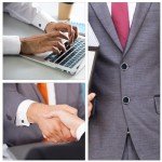 Men's Classic Black & Silver Cufflink Set