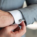 Men's Stainless Steel Cufflinks Set - Black & Retro