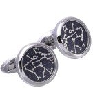 Sky Constellation Pattern Men's Silver Cufflinks Set
