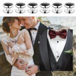 Men's Classic Black & Silver Cufflink Set