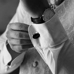 Men's Stainless Steel Cufflinks Set - Black & Retro