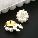 Stylish Faux Pearl Rhinestone Cufflinks for Men