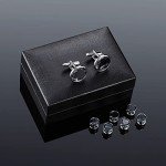 Men's Classic Tuxedo Shirt Cufflink Set