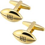Gold Football Cufflinks for Men - Classic Style