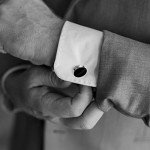 Men's Stainless Steel Cufflinks Set - Black & Retro