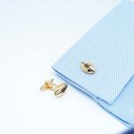 Gold Football Cufflinks for Men - Classic Style