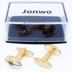 Gold Football Cufflinks for Men - Classic Style