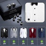 HAWSON Men's Metal Cufflinks and Tuxedo Studs Set