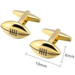 Gold Football Cufflinks for Men - Classic Style