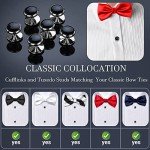 HAWSON Men's Metal Cufflinks and Tuxedo Studs Set