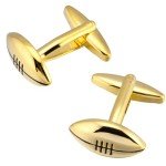 Gold Football Cufflinks for Men - Classic Style