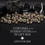 Stylish 18K Gold Tone Initial Cufflinks for Men