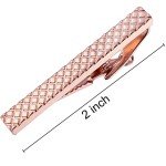 HAWSON Men's Rose Gold Cufflinks & Tie Clip Set