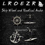 Nautical Anchor and Ship Wheel Cufflinks for Men