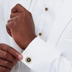 Stylish 18K Gold Tone Initial Cufflinks for Men