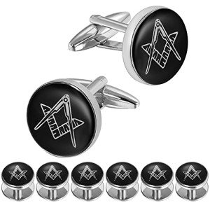 HAWSON Masonic Cufflinks and Tuxedo Studs Set