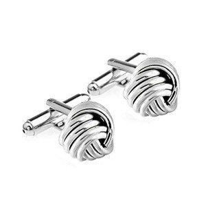 Men's 925 Silver Love Knot Cufflinks for Dads