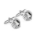 Men's 925 Silver Love Knot Cufflinks for Dads