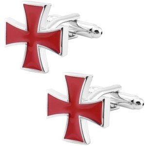 Knights Templar Cross Cuff Links for Men