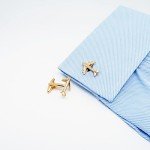 Gold Airliner Plane Cuff Links for Men