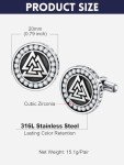Viking Odin Triangle Cufflinks for Men