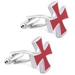 Knights Templar Cross Cuff Links for Men