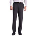 Haggar Men's Premium Charcoal Dress Pants, Straight Fit