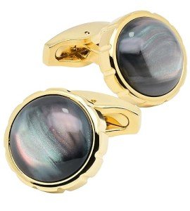 Stylish Iridescent Round Cufflinks for Men