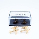 Gold Airliner Plane Cuff Links for Men