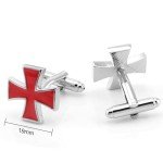 Knights Templar Cross Cuff Links for Men