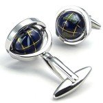 Men's Globe Shirt Cufflinks Set with Gift Bag