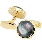 Stylish Iridescent Round Cufflinks for Men