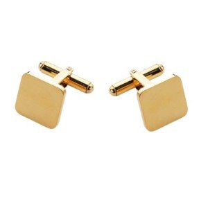Men's Stainless Steel Clip Cufflinks - Gold & Silver