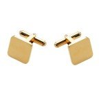 Men's Stainless Steel Clip Cufflinks - Gold & Silver