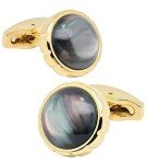Stylish Iridescent Round Cufflinks for Men