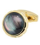 Stylish Iridescent Round Cufflinks for Men