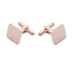 Men's Rose Gold Stainless Steel Cufflinks for Events