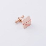 Men's Rose Gold Stainless Steel Cufflinks for Events