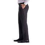 Haggar Men's Premium Charcoal Dress Pants, Straight Fit