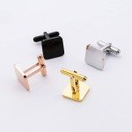 Men's Rose Gold Stainless Steel Cufflinks for Events