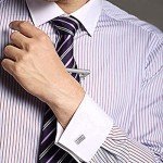 Classic Men's Cufflinks and Tie Clip Set