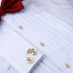 HAWSON Silver/Gold Cufflinks and Shirt Studs Set