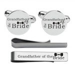 Personalized Cufflinks and Tie Clip Set for Men