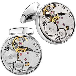Men's Cufflinks with Watch Movement Design