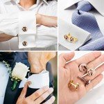 Personalized Photo Cufflinks for Men - Gold